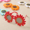 Whimsical Daisy-Shaped Sunflower Sunglasses for Parties
