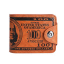 Men's Wallet - Dollar Bill Zipper Coin Purse