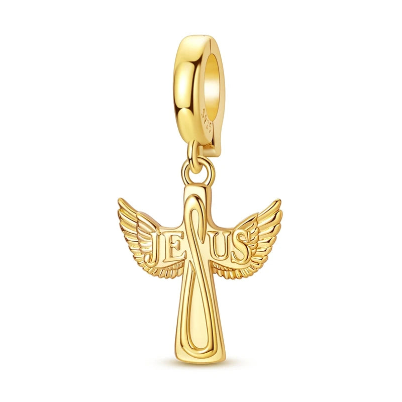 Charm Beads Sterling Silver Golden