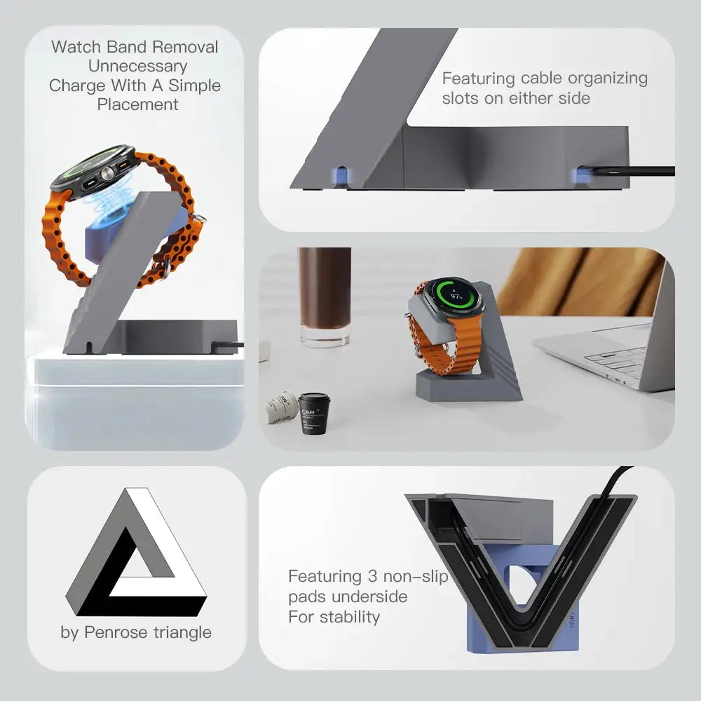 Watch Charging Stand Dock Holder Non-Slip Base Charger Stand for Samsung Watch Galaxy 9/9 LET/8 Classic/Ultra/7/6/6Classic/5Pro