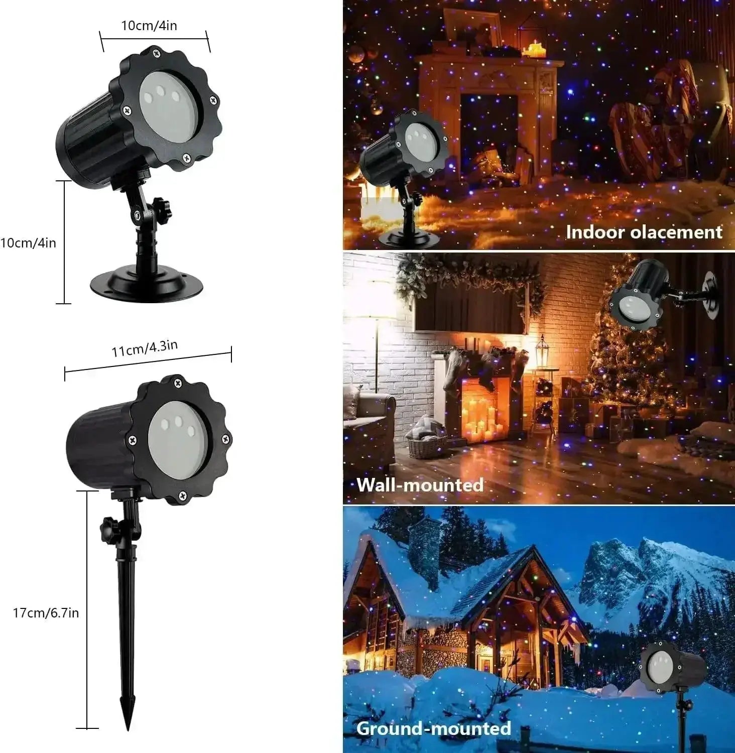 All Weather LED Star Projector With Remote Control Display