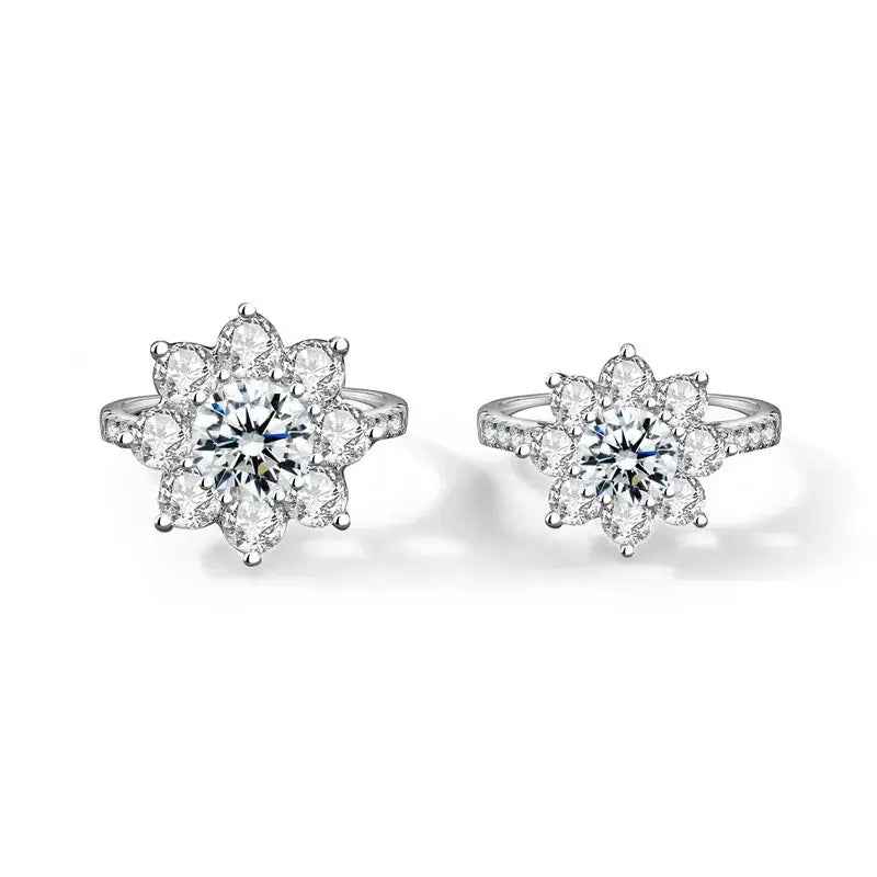 Gold Plated Sunflower Moissanite Ring — product image 5