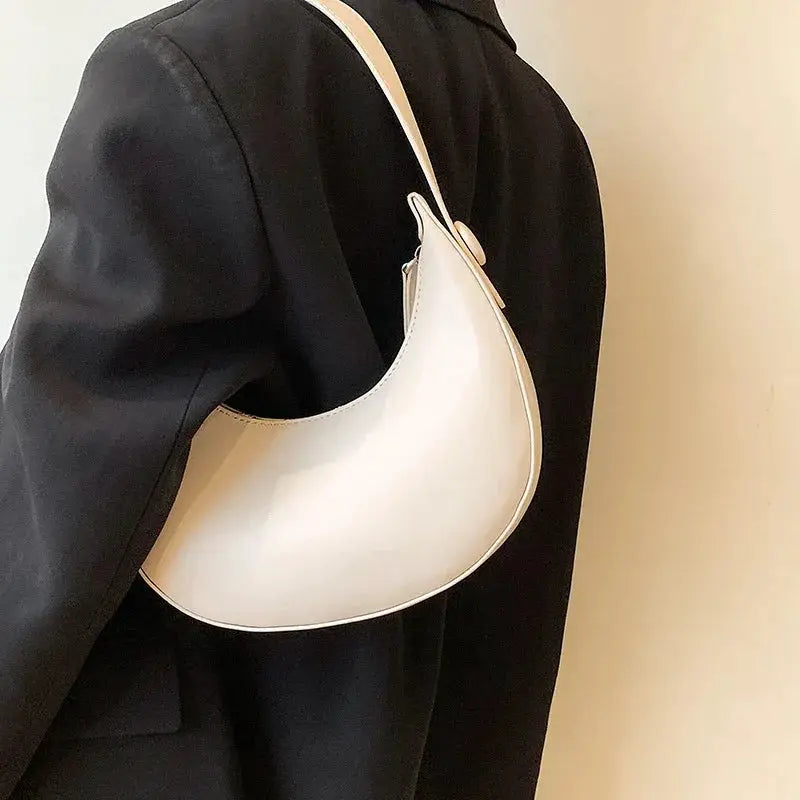 Armpit Bags Cute Half Crescent PU Leather Bag For Women
