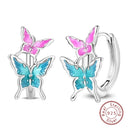 Sterling Silver Colorful Butterfly Dragonfly