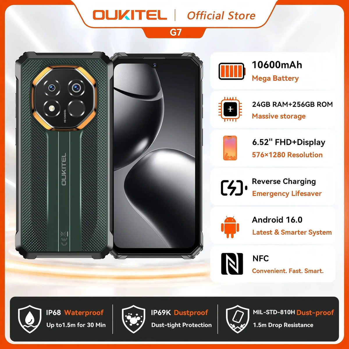 Oukitel Rugged Long Battery Phone — product view 7