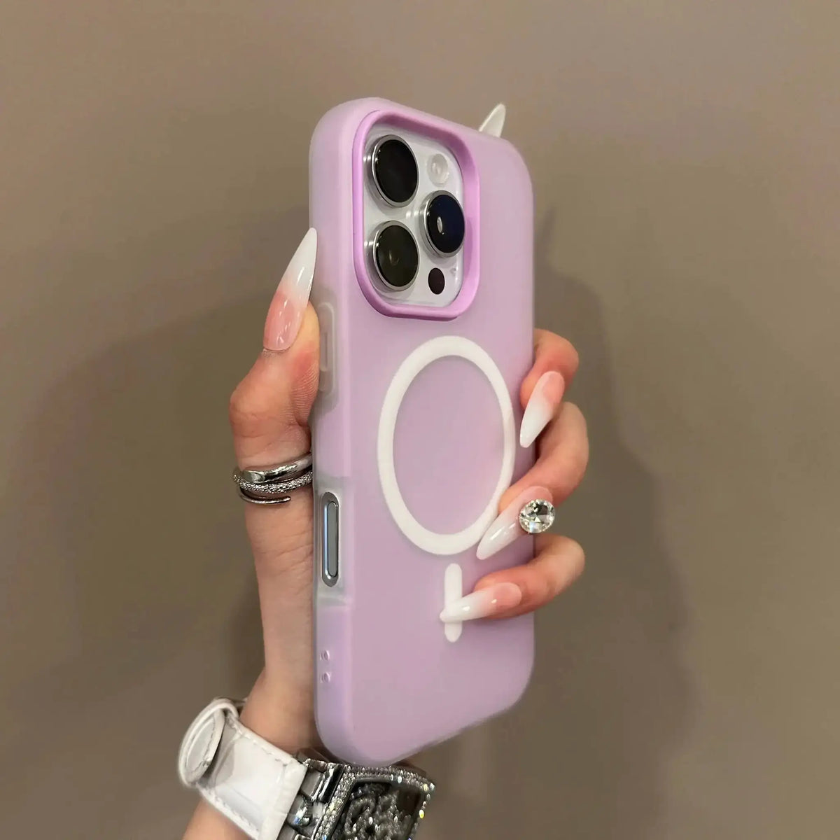 Candy Color 2 IN 1 For Magsafe Phone Case For iPhone 18 17 16 15 14 13 12 11 Pro Max Magnet Wireless Charger Matte Cover Funda