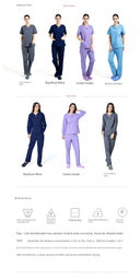 Annuo Elastic Dental Women's Clothing Surgical Gown for Comfort