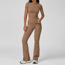 Yoga Set Women 2Pcs High Waist Leggings Quick Dry
