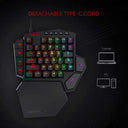 Redragon K585 DITI One-Handed RGB Mechanical Gaming Keyboard,Wrist Rest 42 Keys Type-C Professional Gaming Keypad Hot-Swappable