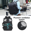 40L Expandable USB Travel Backpack Flight Approved Carry On