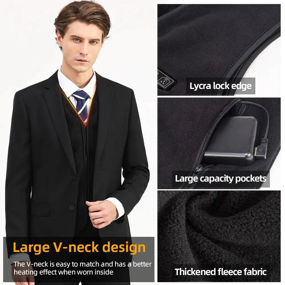 10 Areas Heated Vest Men Women USB Electric Self Heating Vest - OurLum.com