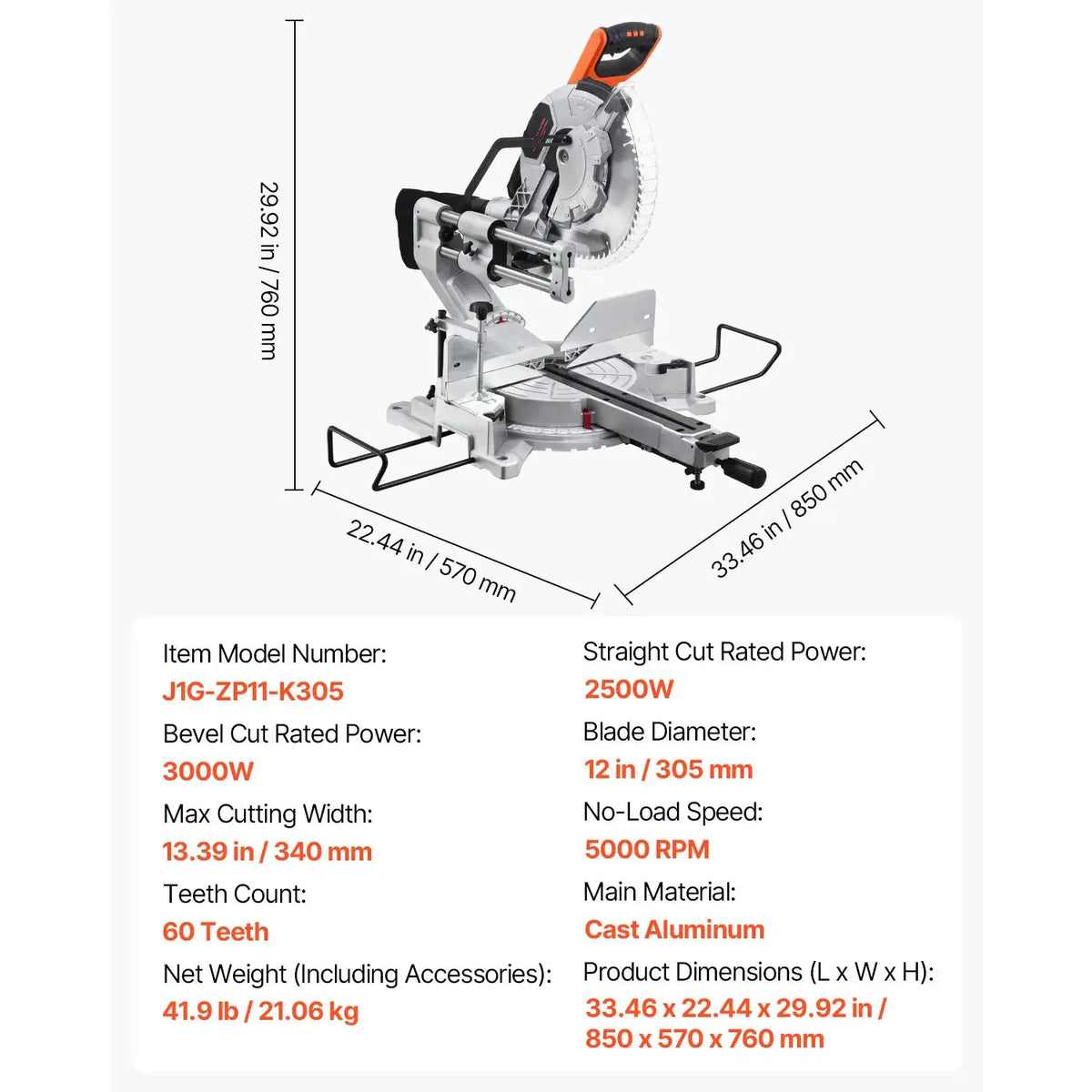 Precision Inch Compound Saw — product view 7