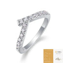 Timeless Minimalist Moissanite Ring On Gold Plated Silver