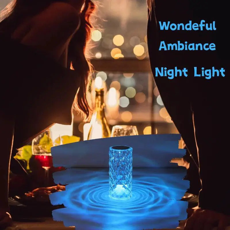 Dimmable LED Crystal Touch Lamp With Remote 16 Colors