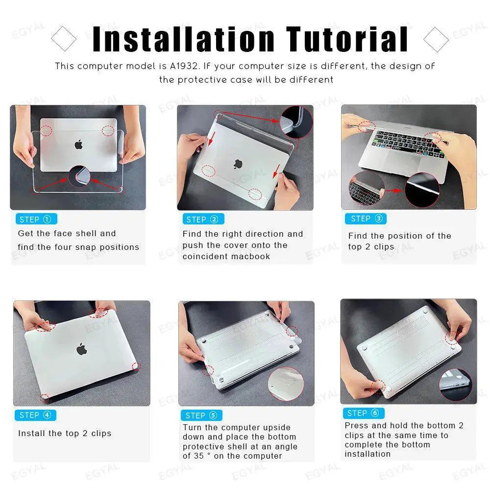 MacBook Air Pro Laptop Sleeve PVC Case Protection 13 14 Inch