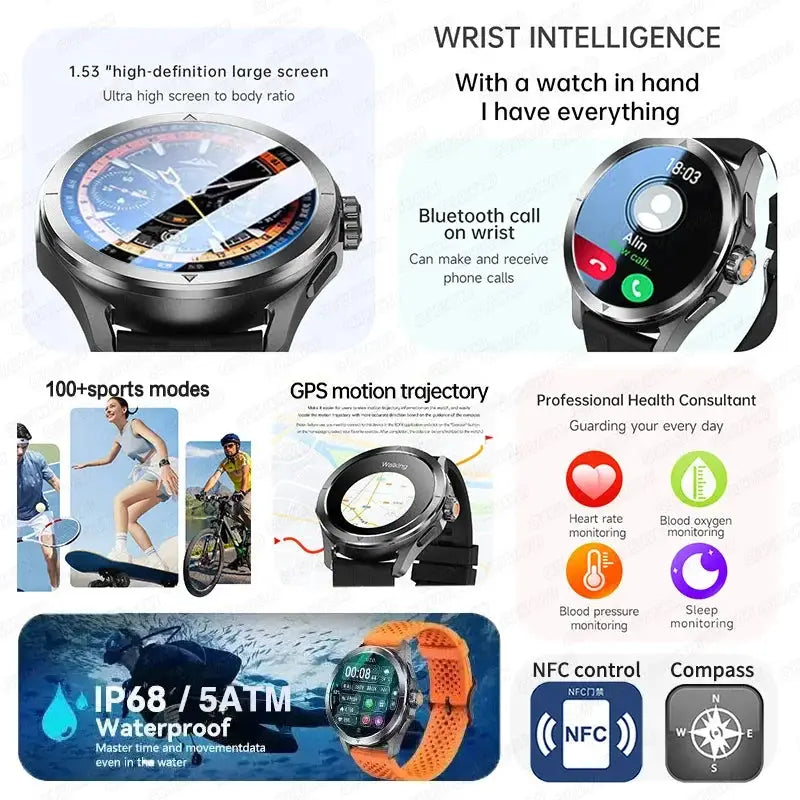 Smart Bracelet Men Watch S4 Ultra AMOLED HD Screen - OurLum.com