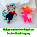 Custom Acrylic Keychain with Personalized Holographic Charm