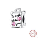 Sterling Silver Colorful Travel Luggage