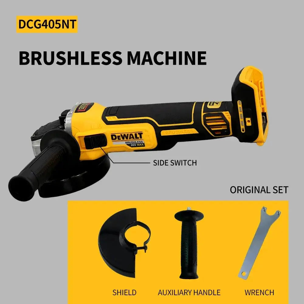 20V Cordless Brushless Angle Grinder For Metal Cutting