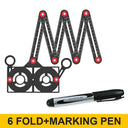 Aluminum Angle Ruler And Drill Locator Tool For Craftsmen