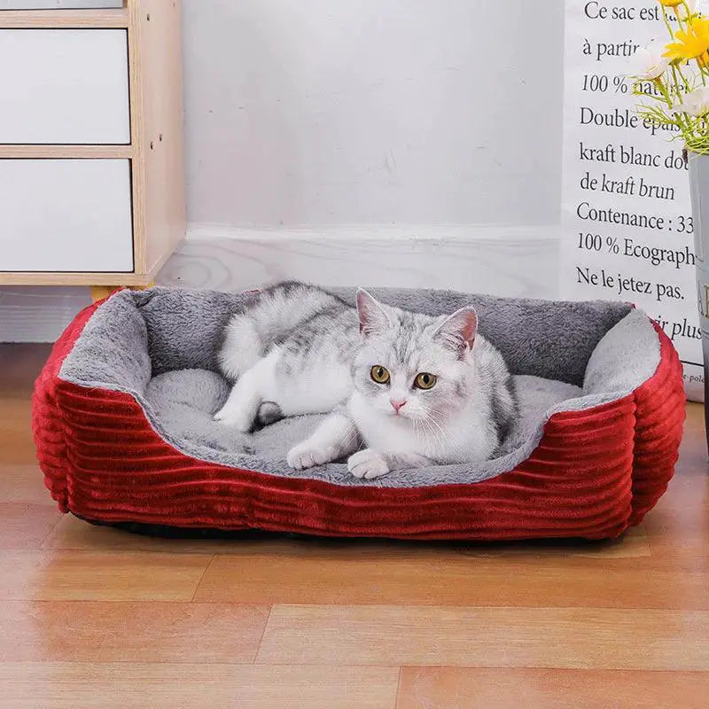 Soft Square Plush Pet Bed for Ultimate Comfort and Cozy Rest