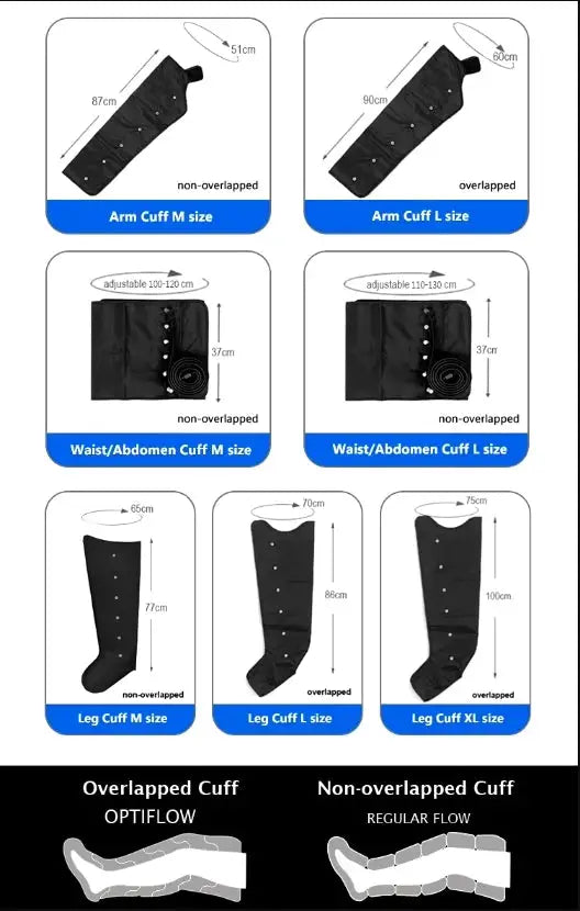 Cold Hot High Quality Air Compression Foot Blood Circulation Air Pressure Leg Massager Machine Leg Compression Recovery Boots