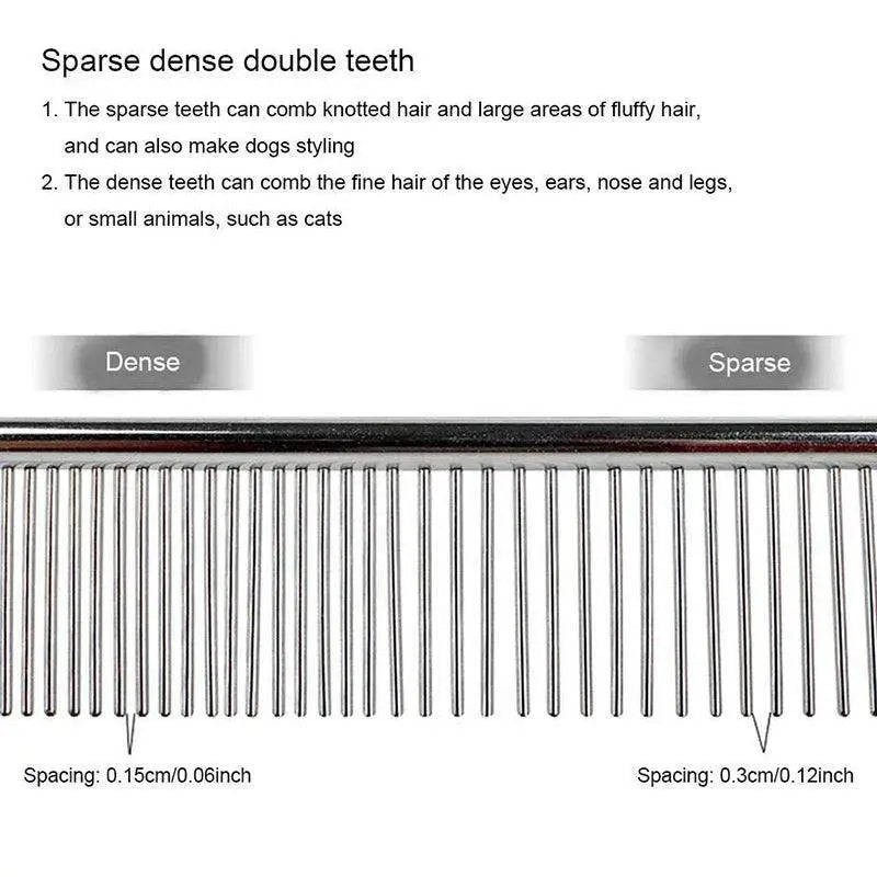 Premium Stainless Steel Pet Grooming Comb for Dogs and Cats
