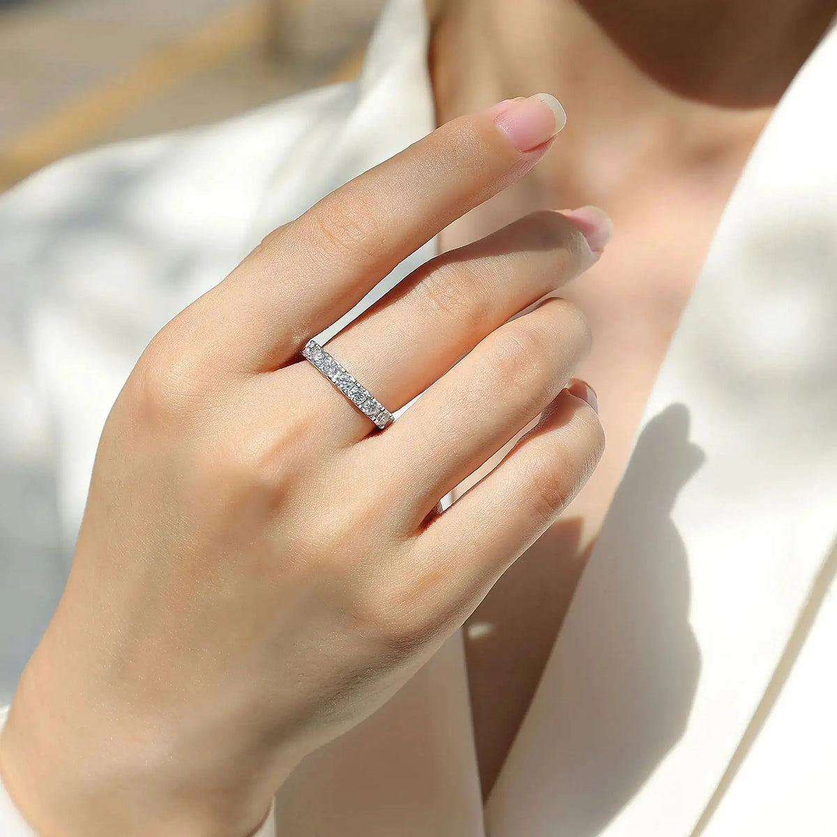 Premium Silver Moissanite Ring — product image 1
