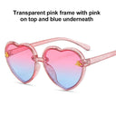 Cute Heart-Shaped Kids Sunglasses with UV Protection Glasses