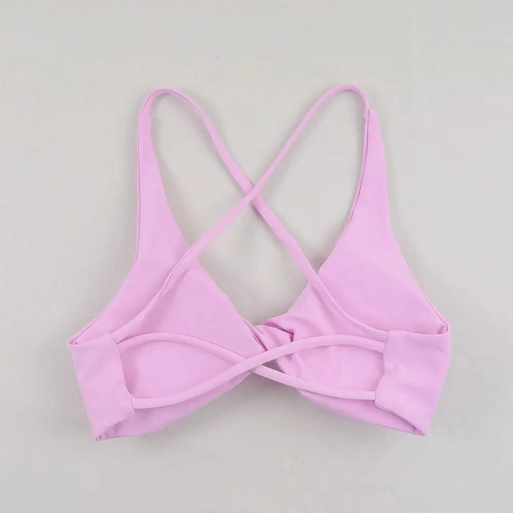 Sexy Slim Shoulder Straps Somfortable High Stretch Sports Underwear Gym Workout Breathable Detachable Yoga Bra