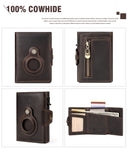 Anti-scan Magnet Credit Card Holder Wallet Genuine Leather
