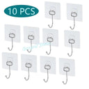 Effortless Bathroom & Kitchen Organization with Transparent Wall Hooks