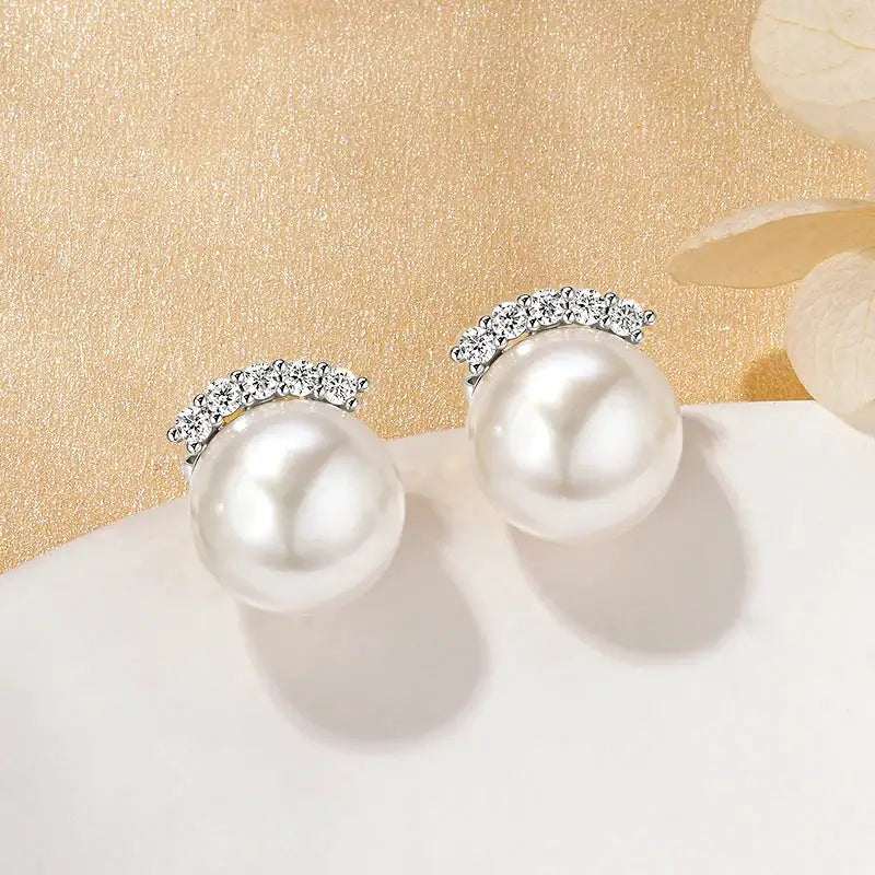 Pearl Stud Earrings Gold Filled — product image 2