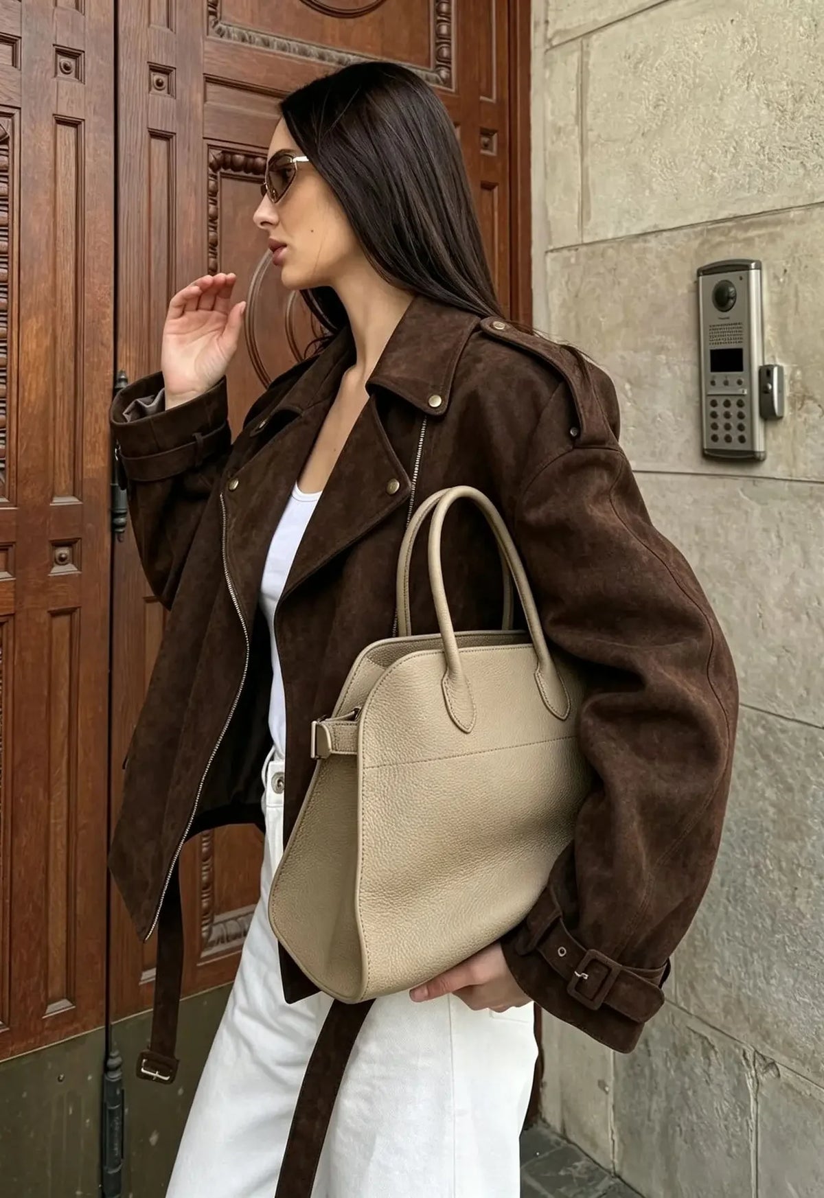 Velvet Suede Leather Jacket