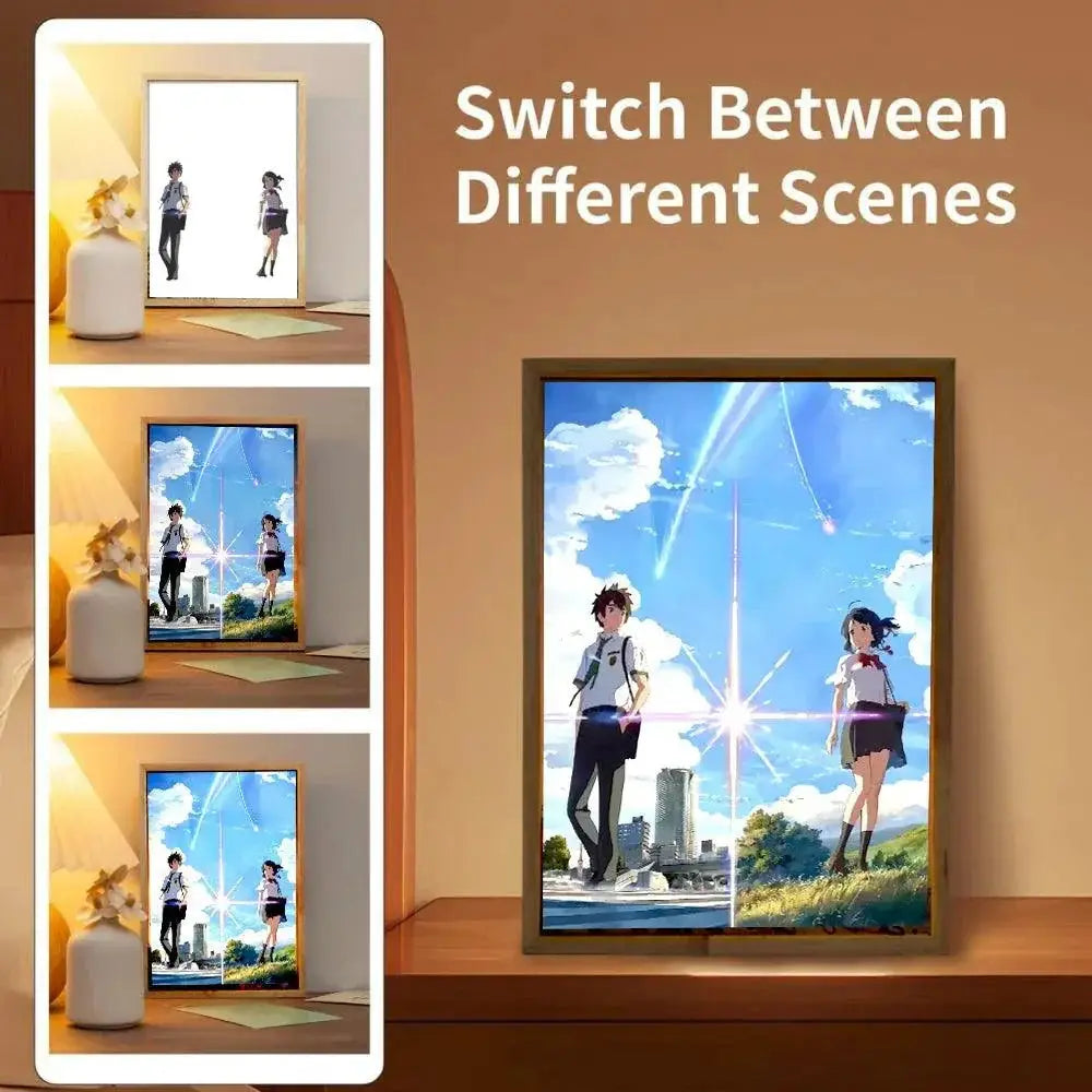 Personalized Moon Lamp Photo Frame Anime Night Light