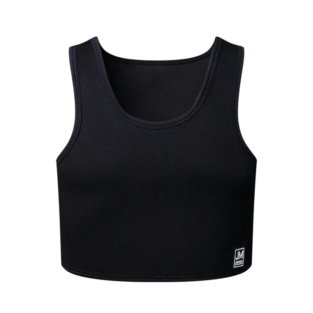 Mens Neoprene Tank Top Chest Support Body Shaper Vest