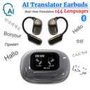 144 Languages Translator Earbuds Bluetooth AI Real Time Translation Headphones
