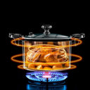 Micro Pressure Soup Pot Non Stick Stewing Pot 8L Korean Enamel