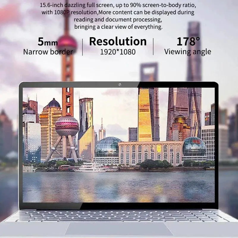 Intel 15.6 Inch Windows 11 Pro Ultra Slim Laptop Computer