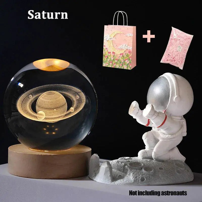 Galaxy Moon Lamp 3D USB Night Light Gift Room Decor