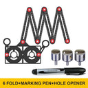 Aluminum Angle Ruler And Drill Locator Tool For Craftsmen