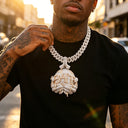 Iced Out Round D Number