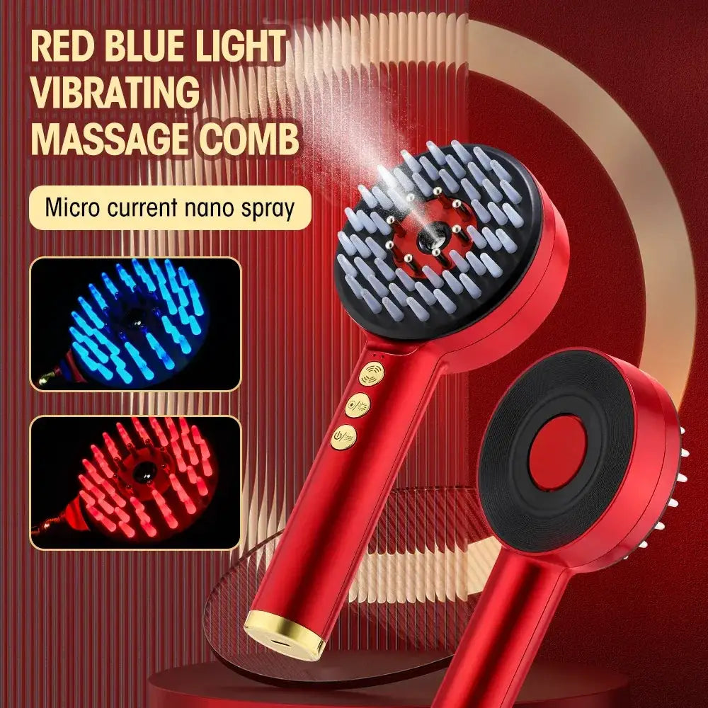 Electric Microcurrent Spray Massage Comb For Hair Growth