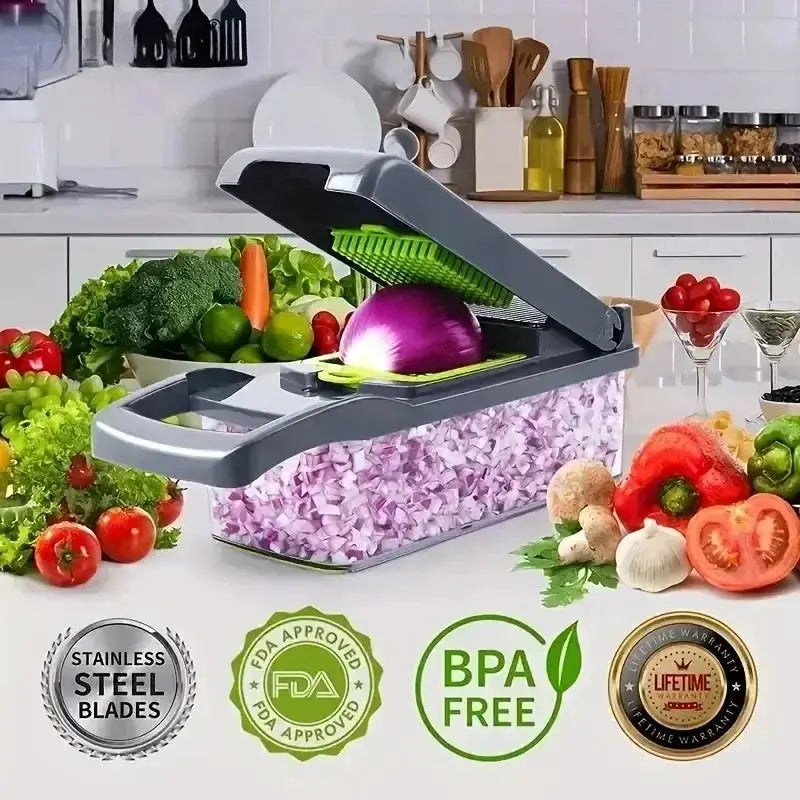 14 16 In 1 Multifunctional Vegetable Chopper Handle Grater