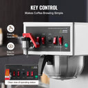 SucceBuy Commercial Drip Coffee Maker w/ Carafes Plates Stainless