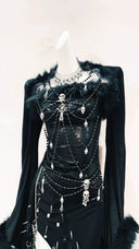 Statement Beaded Dress for Streetwear