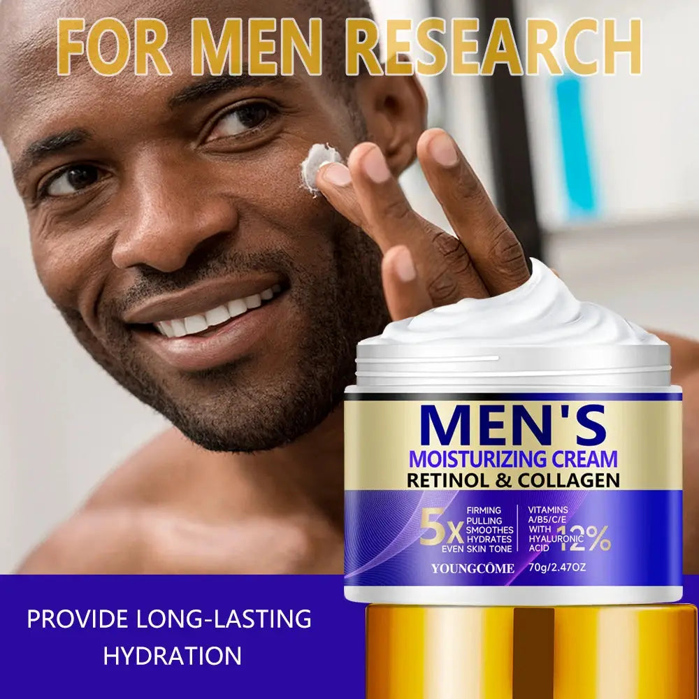 Men's Retinol Face Moisturizer Moisturizing Retinol Cream Anti-Wrinkle Aging Moisturizing Shrink Pores Whitening Smooth Retinol