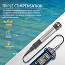 HOLDPEAK Dissolved Oxygen Meter, DO Meter, Digital DO Tester