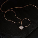 ANENJERY 316L Stainless Steel Zircon Thin Clavicle Necklace