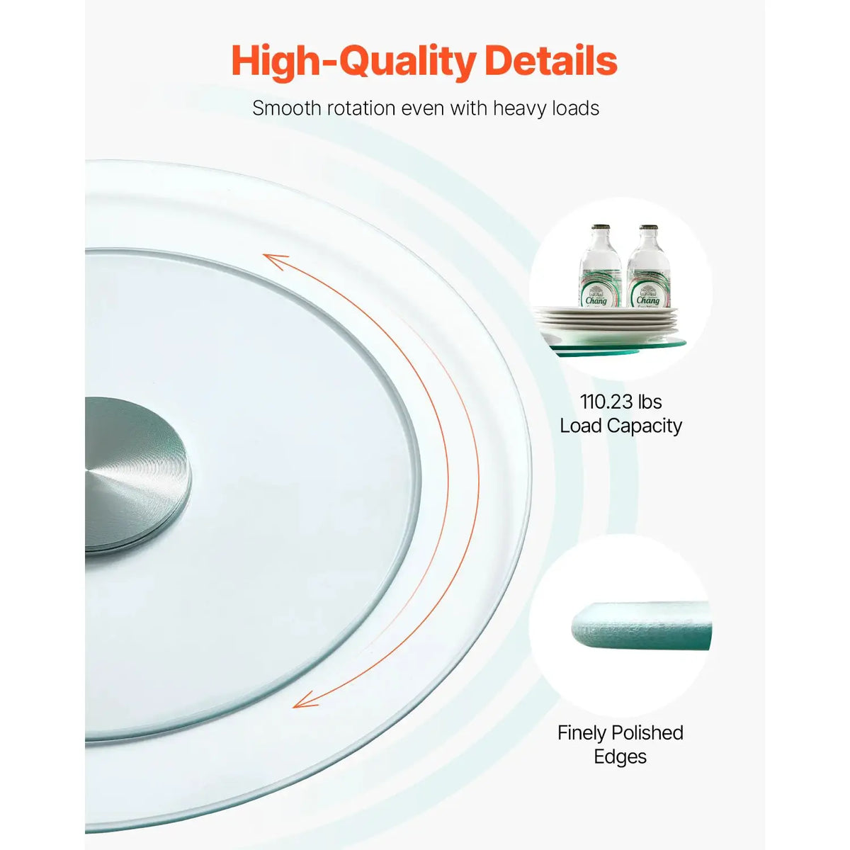 Smooth Spin Glass Lazy Susan Tray — product image 3